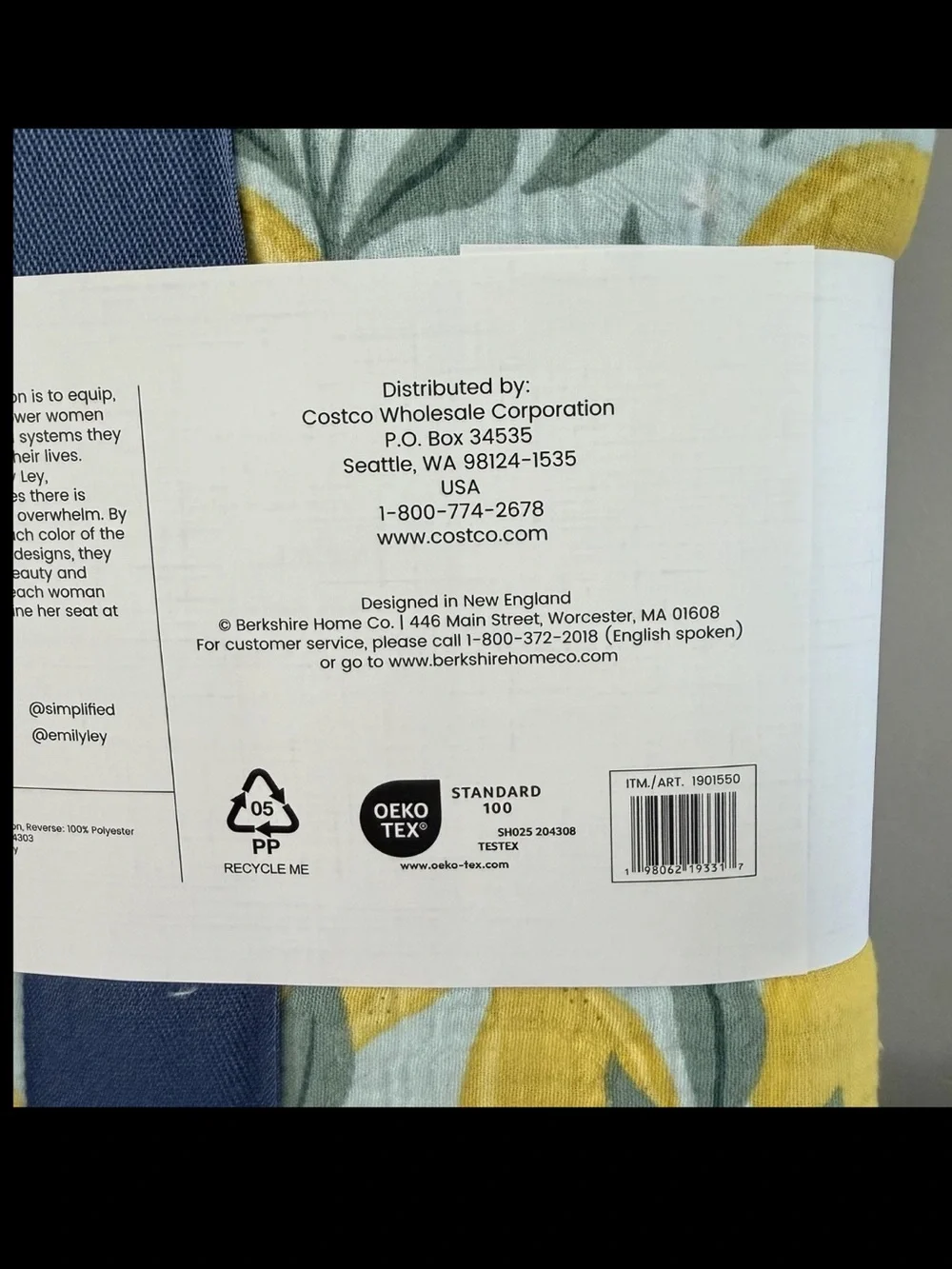 NEW Artist Collection Lemon Reversible Cotton Gauze Throw Blanket 60in x 70in